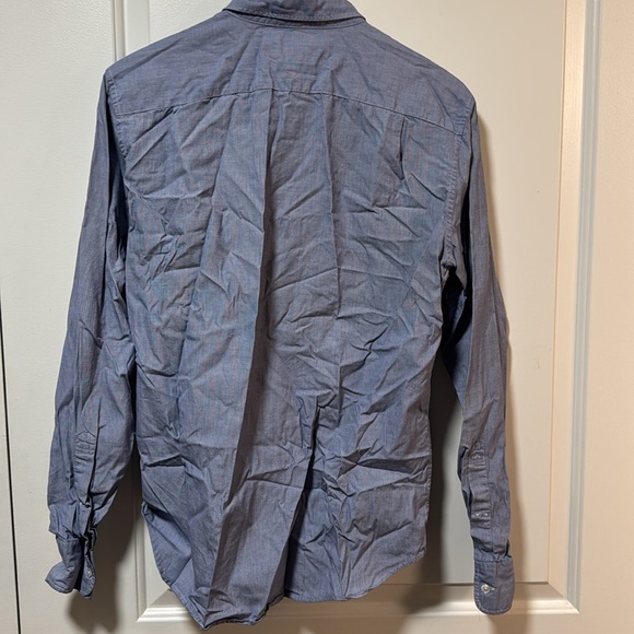 Bonobos blue cotton LS front pocket button down size medium - Picture 4 of 4